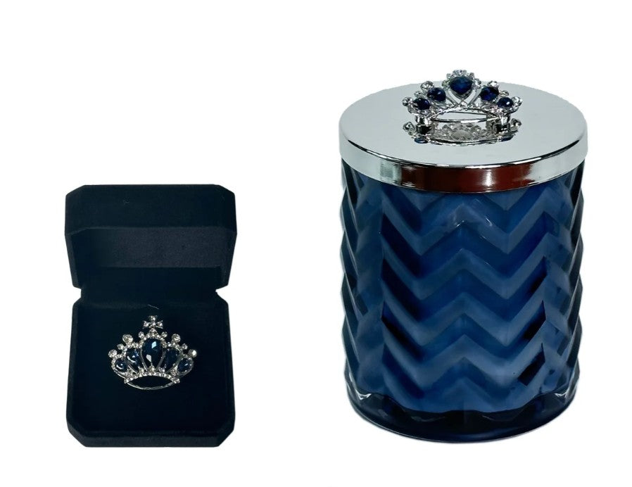 Côte Noire Herringbone HCS05 bougie parfumée Versailles bleu 600g