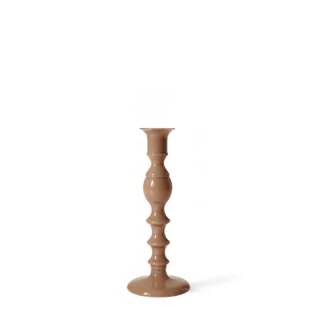 Sia Home Nude bougeoir verre 22 cm beige