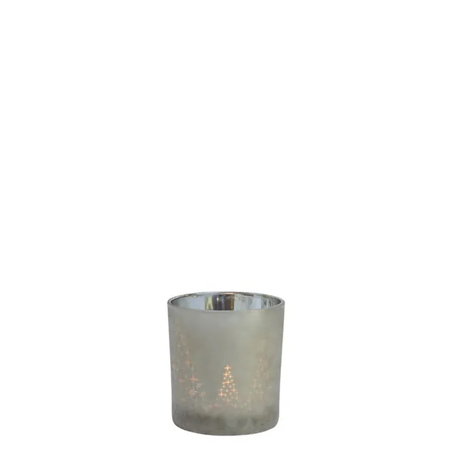 Sia Home Starry photophore gris verre 8 cm