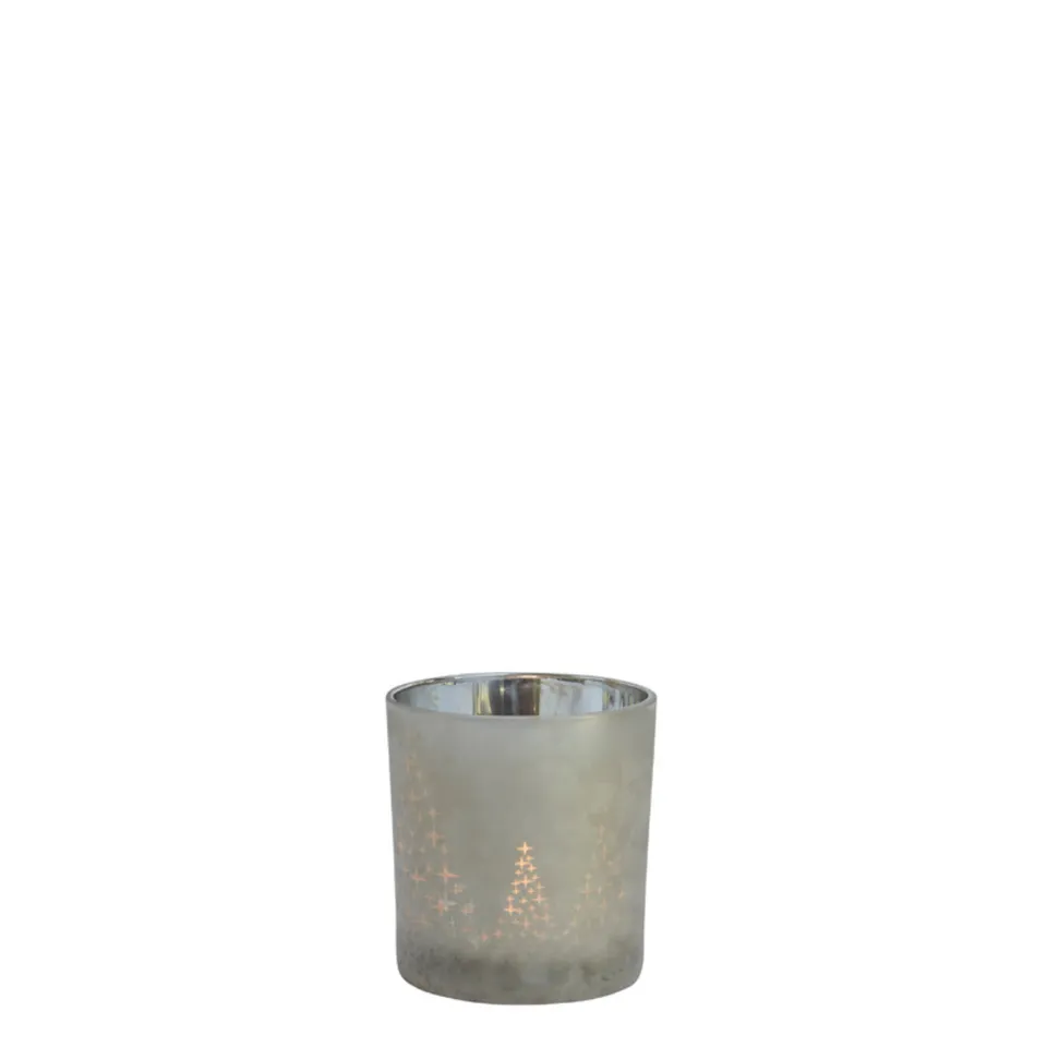 Sia Home Starry photophore gris verre 8 cm