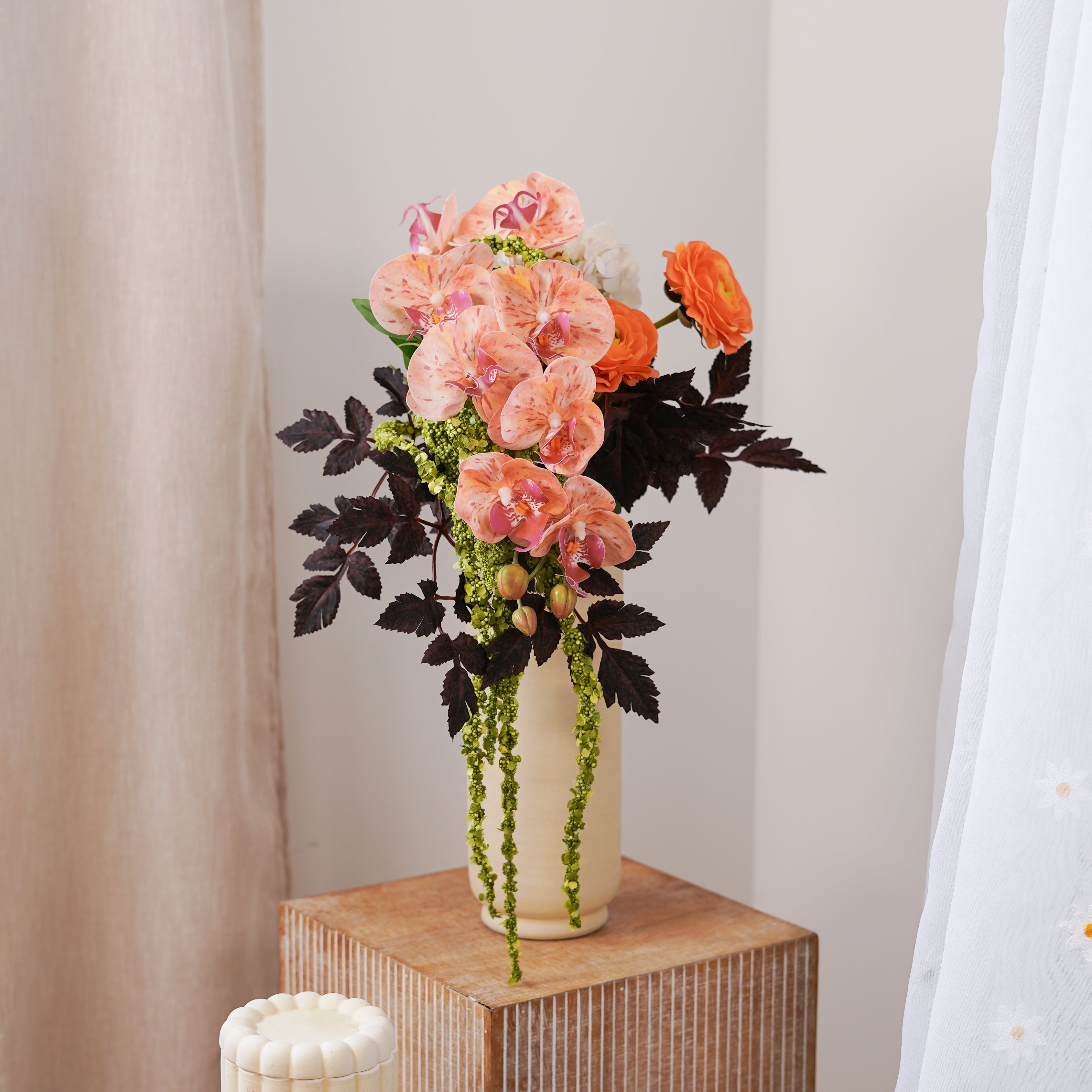 Flowrette Agathe bouquet fleurs artificielles éternel orchidée