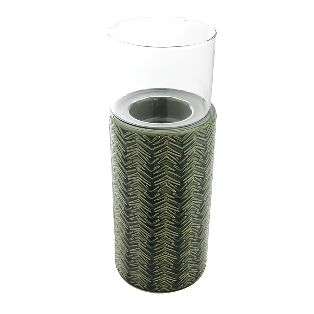 Sia Home Totem 28 cm porte-bougie vert