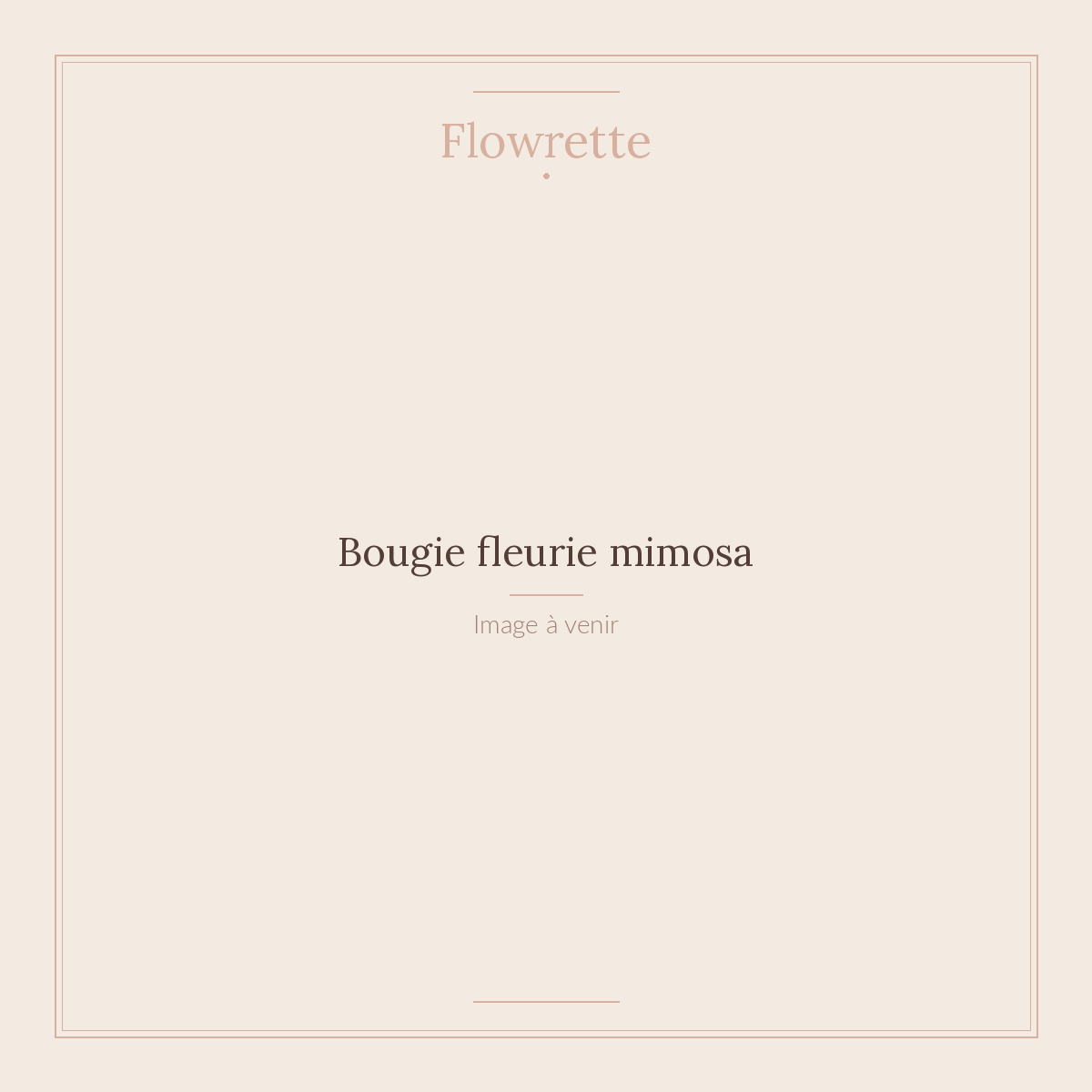 Flowrette Bougie Mimosa fleurie cire soja pot céramique