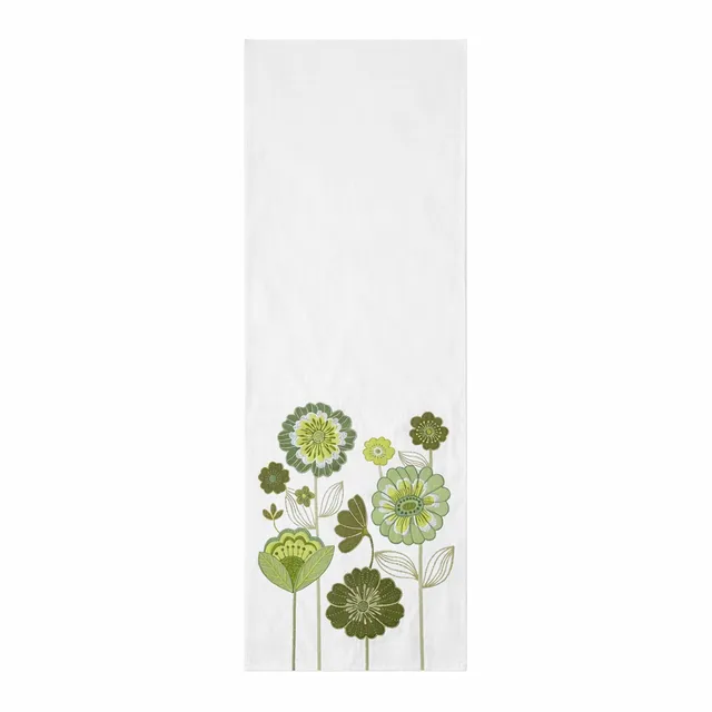 Sia Home Vintage 140 cm chemin de table coton blanc