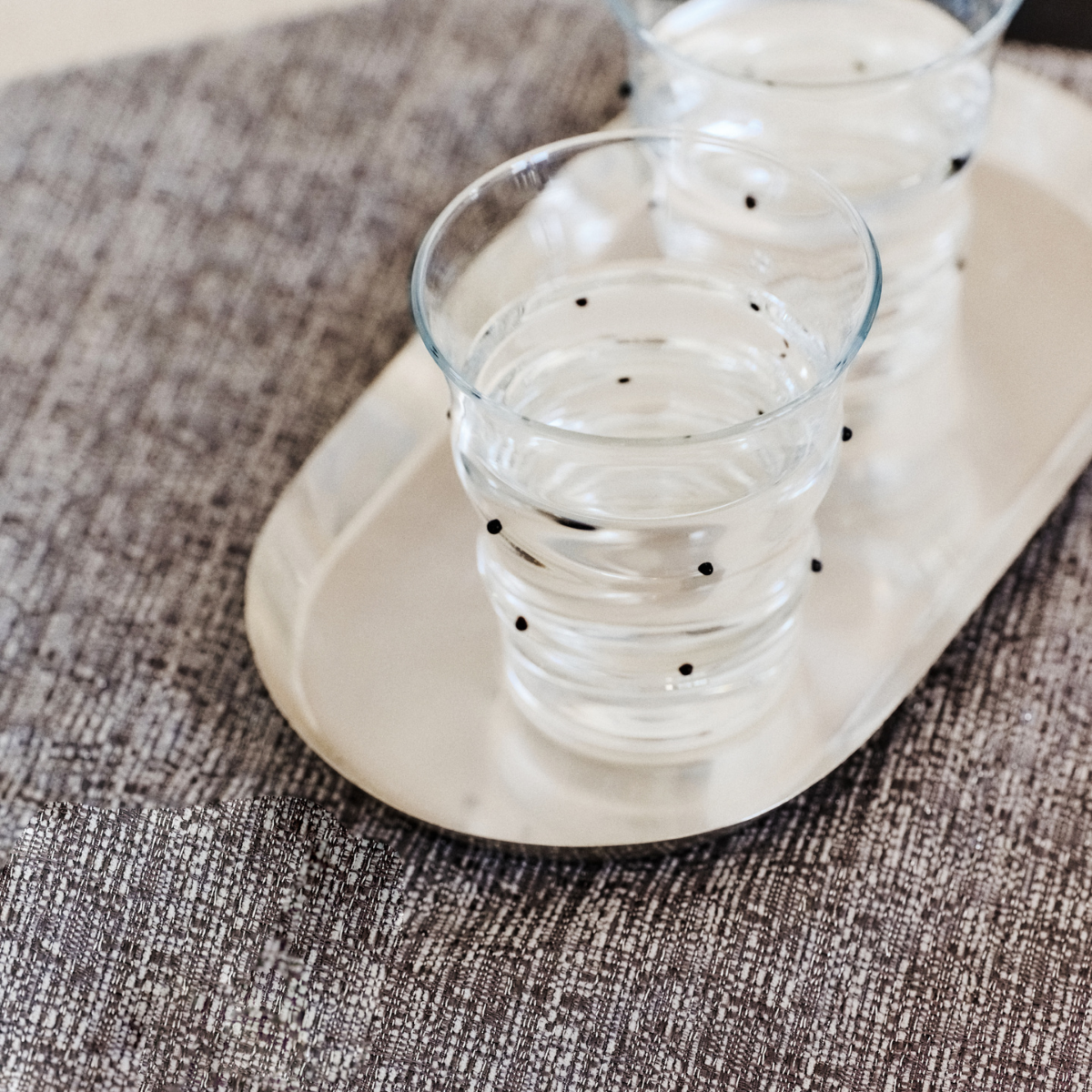 Sia Home Pois verres à eau transparent set 4