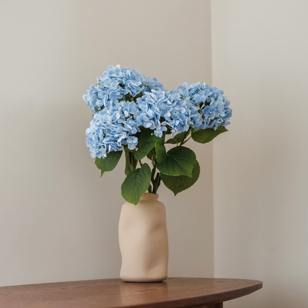 Flowrette hortensia bleu clair fleur artificielle x1