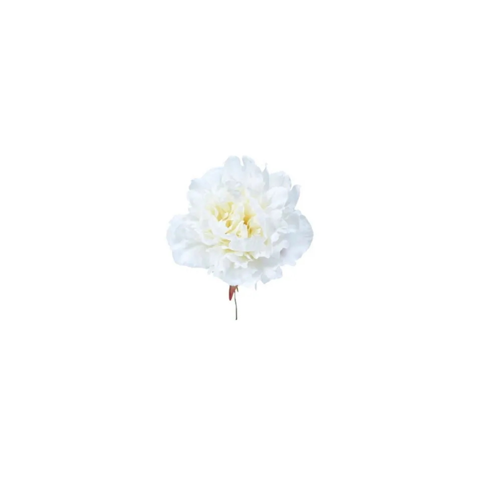 Sia Home Tiges de Fleurs artificielles Pivoine fleur artificielle blanc 18 cm