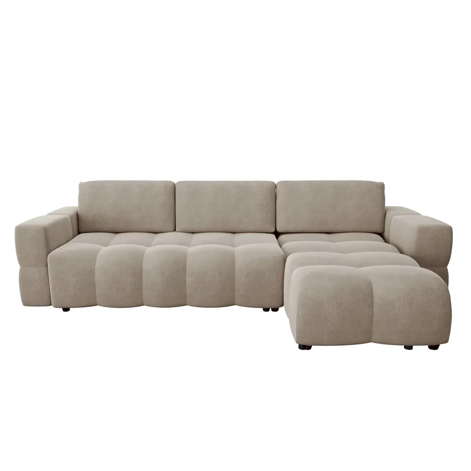 Sia Home Gabriel canapé convertible angle droit taupe