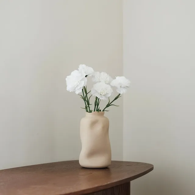 Flowrette Oeillet blanc fleur artificielle Real Touch x1