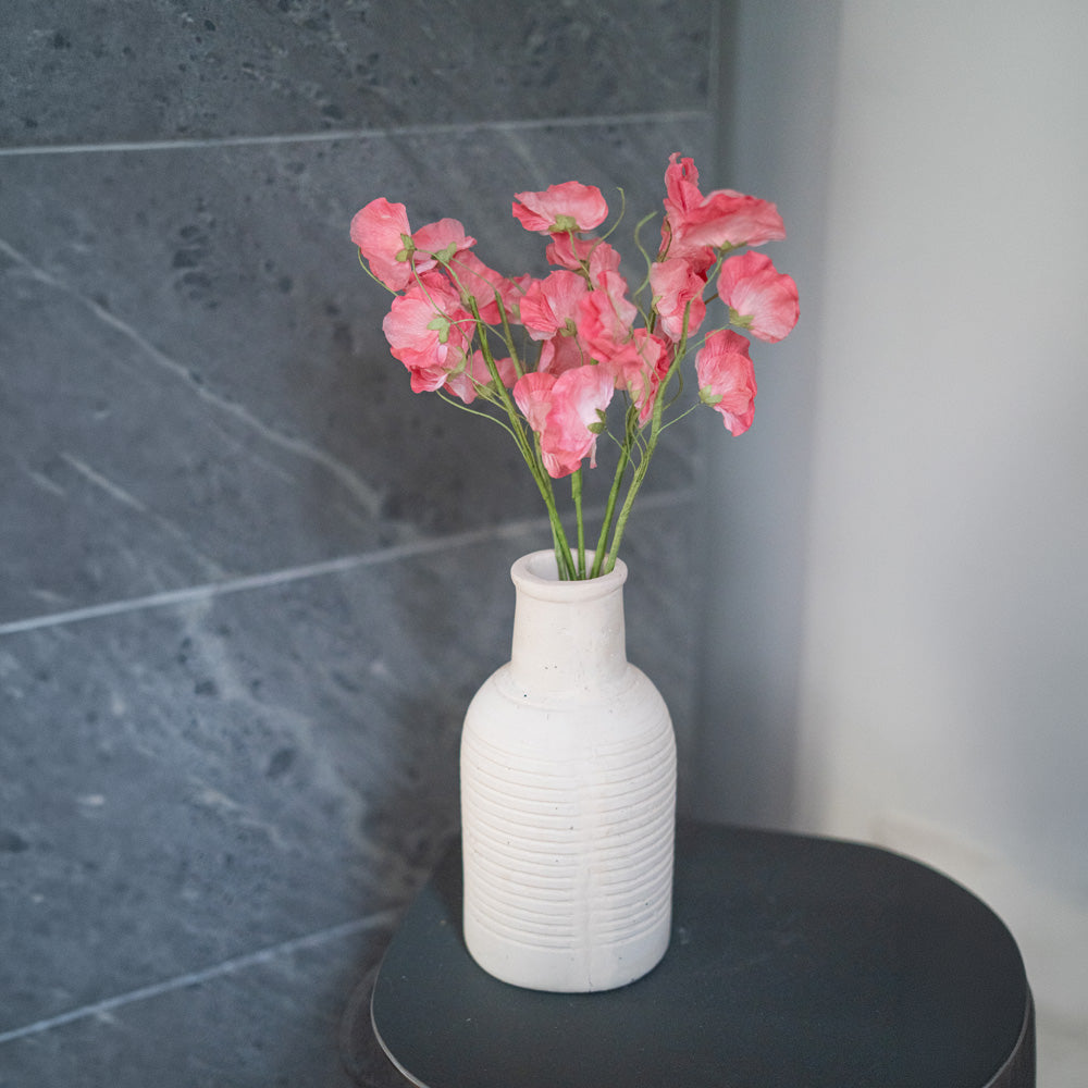Flowrette Pois de senteur rose foncé fleur papier x1 durable