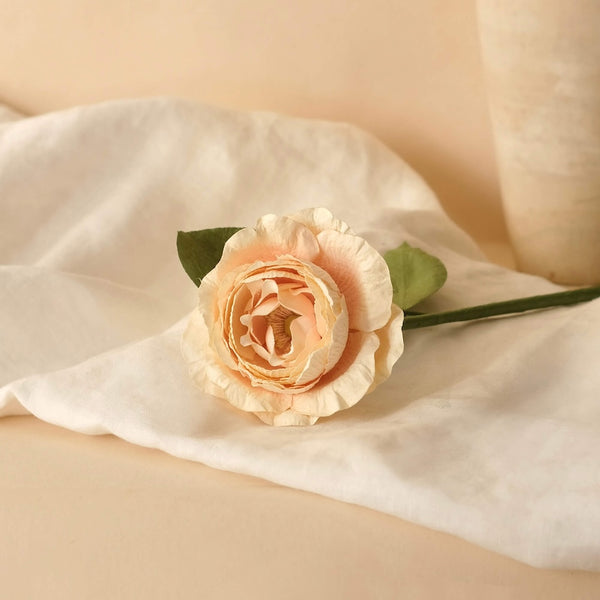 Flowrette Camélia pêche fleur papier pétale main