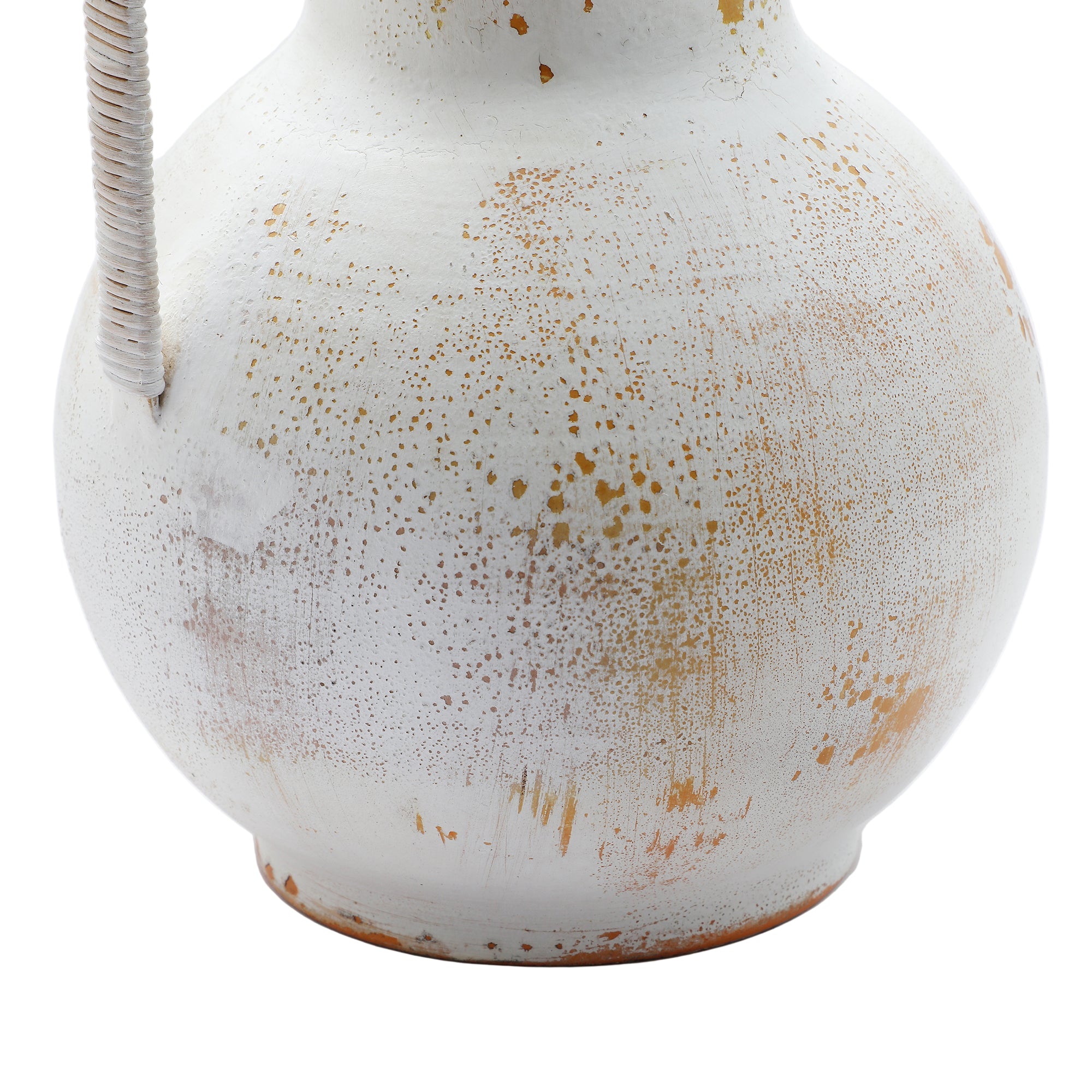 Sia Home Avena vase métal blanc 34 cm poire