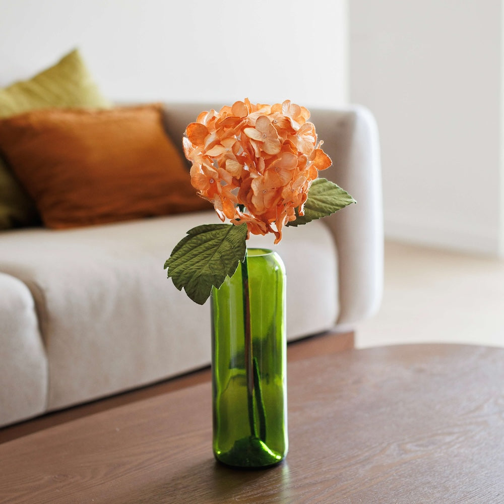 Flowrette Fleurs en papier Hortensia orange clair x1 éternel