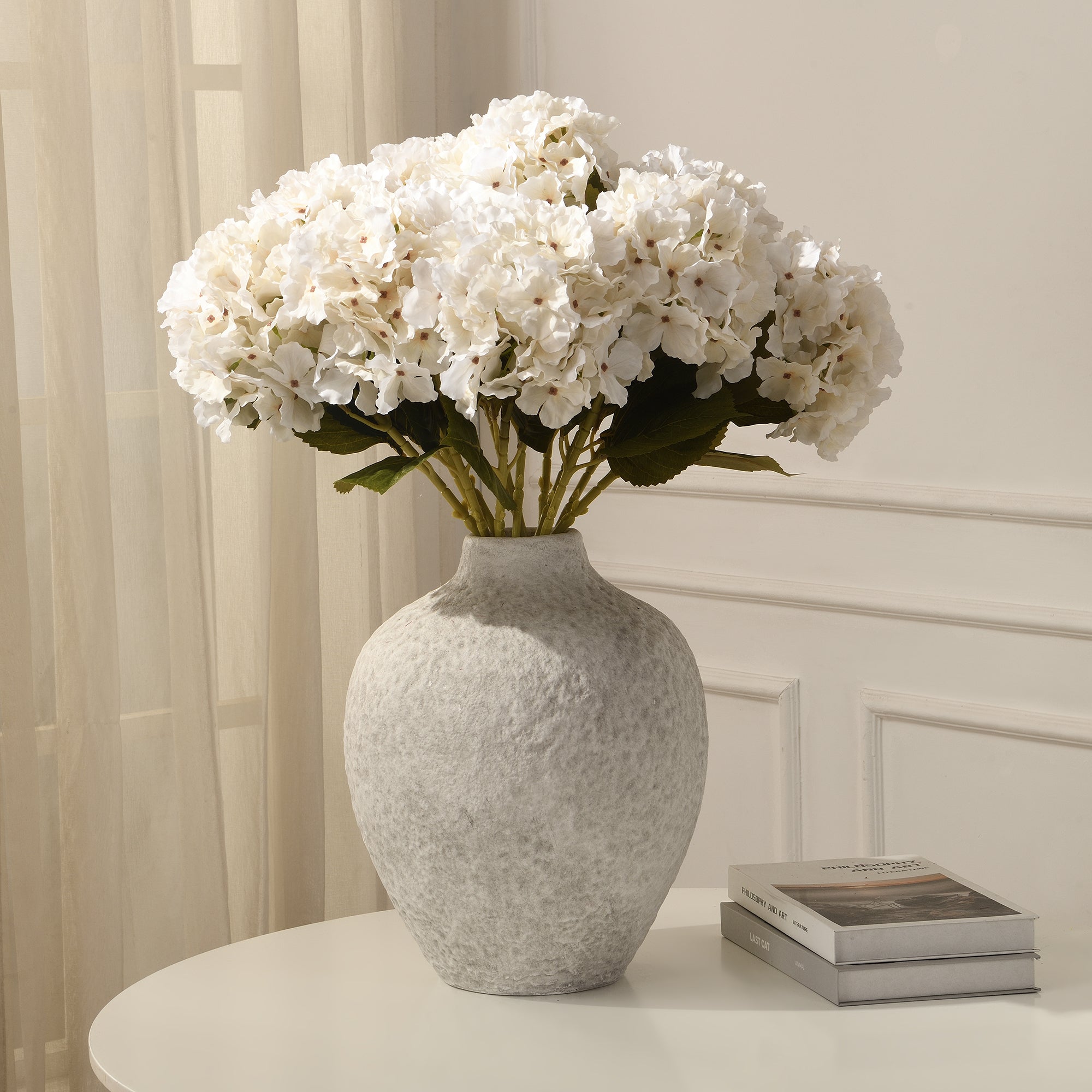 Sia Home Hortensia 68 cm fleur artificielle marron