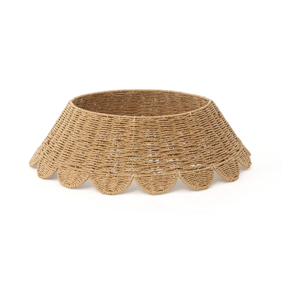 Sia Home 65 cm cache-pied sapin Noël beige corde papier