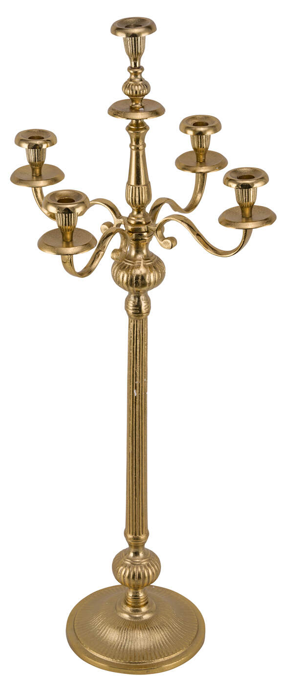 Feuillazur Rungis Chandelier Or XL bougeoir 45x45x100cm