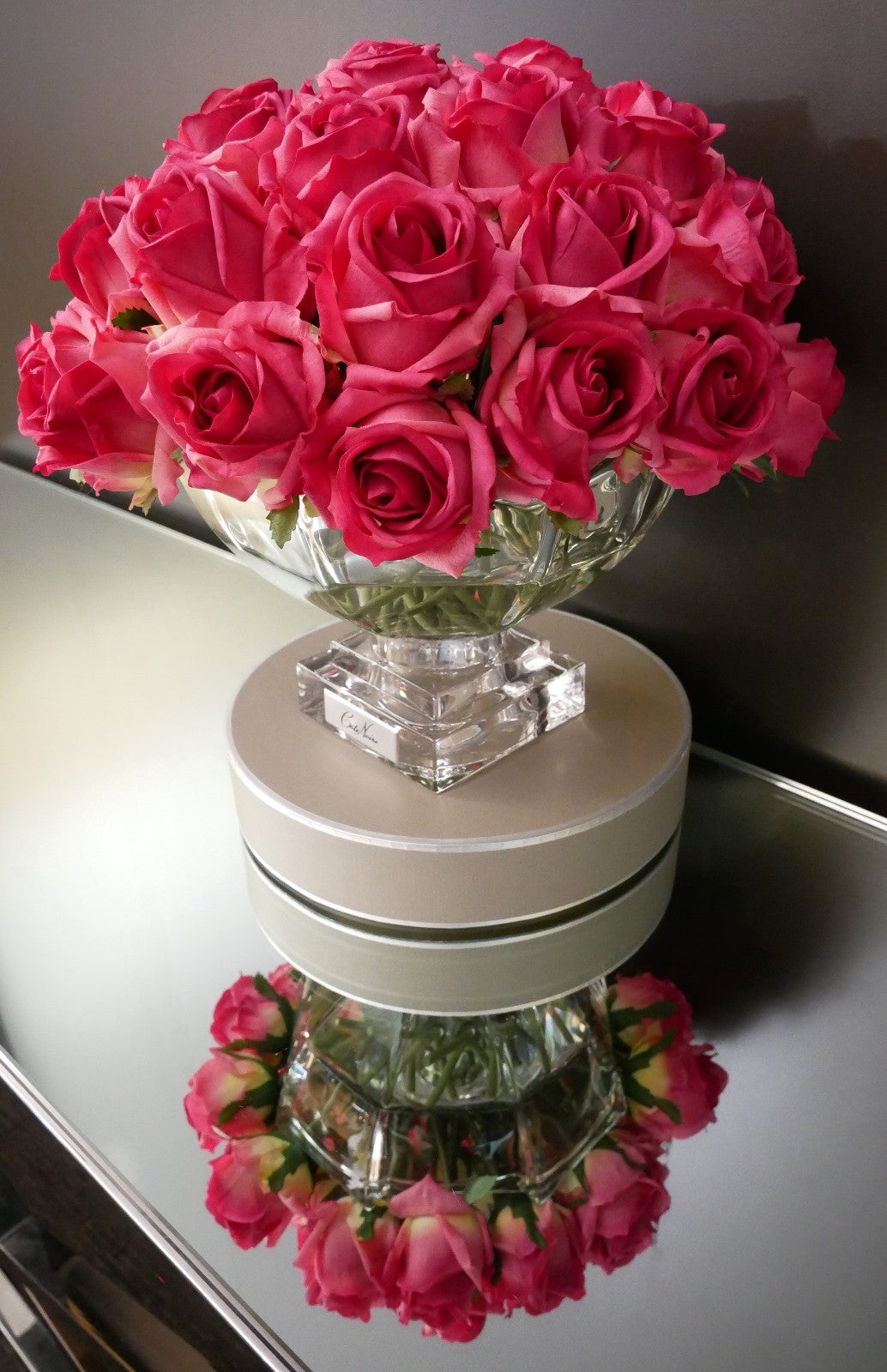 Côte Noire Centrepiece CPRB07 boutons rose magenta argent
