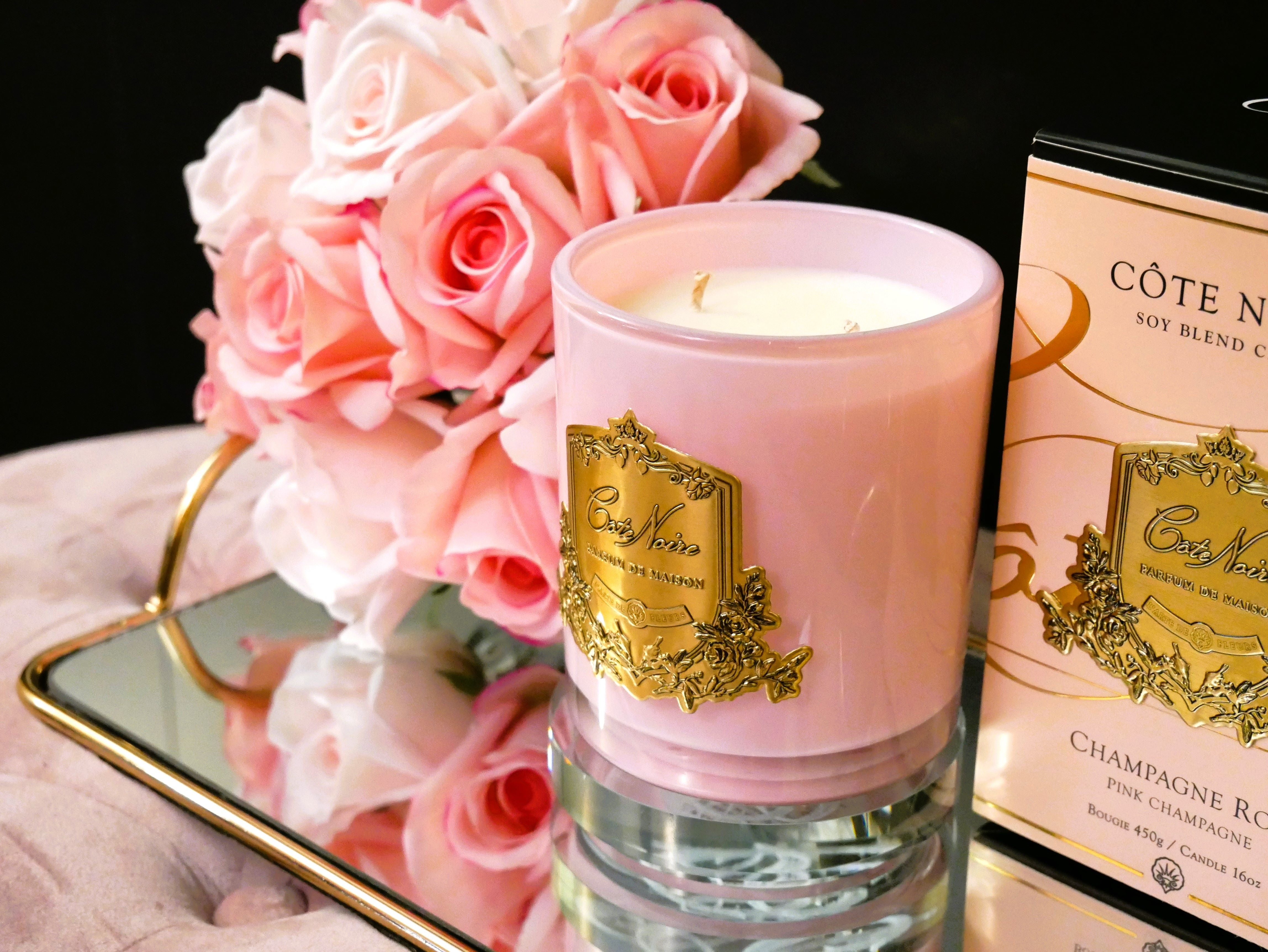 Côte Noire Soy Blend bougie Pink Champagne 450g rose