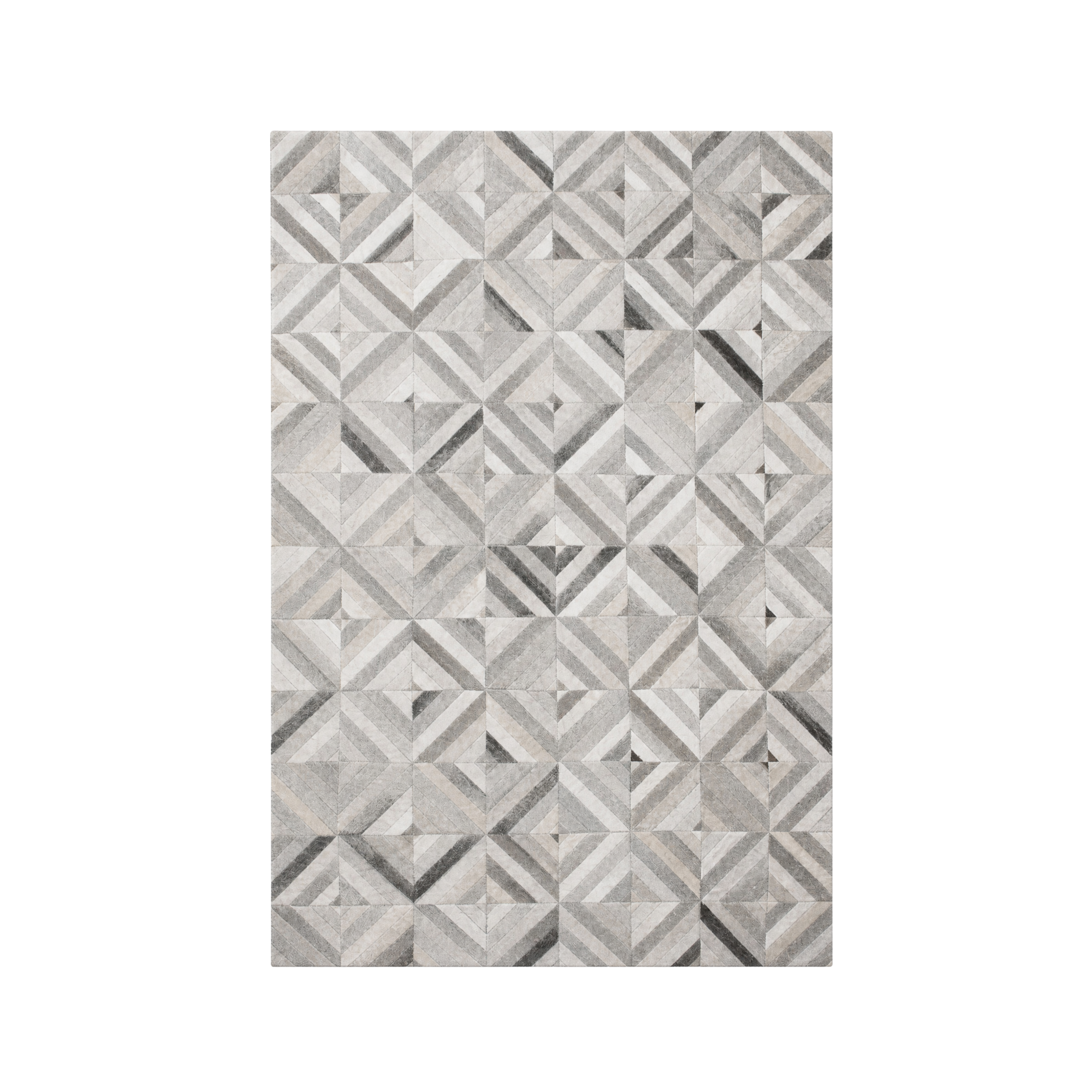 Sia tapis motif parquet 230x160 cm gris cuir géométrique