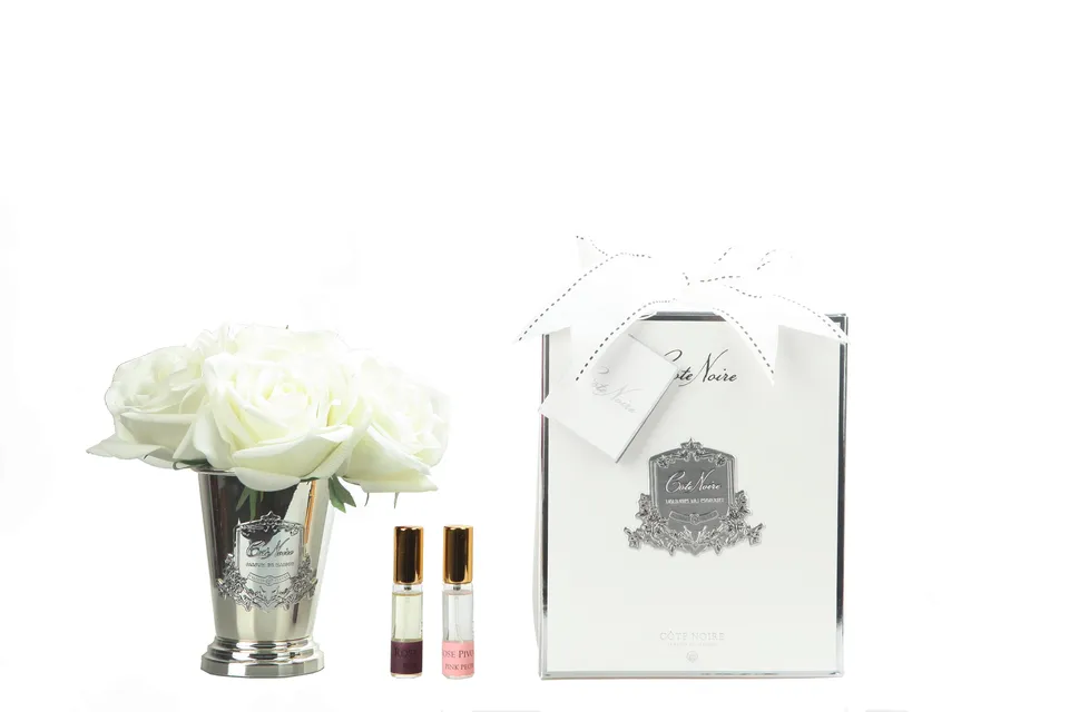 Côte Noire Seven Roses SMB01 bouquet 7 roses ivoire