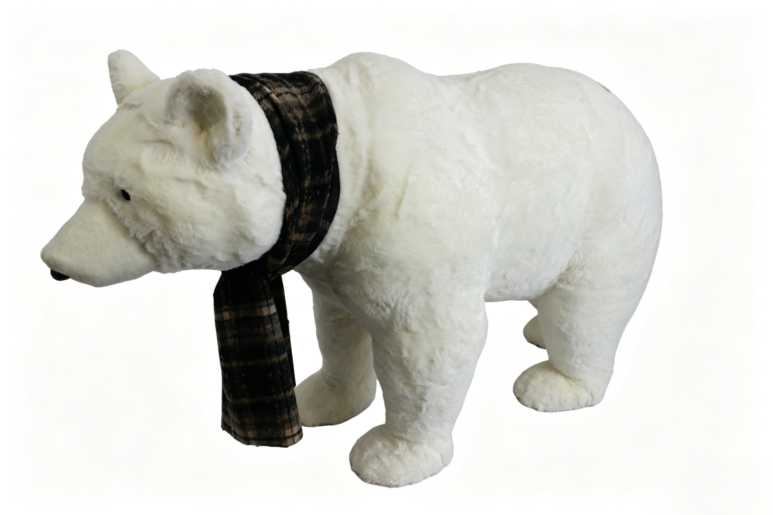 Feuillazur Rungis Ours blanc 4 pattes figurine Noël 99x37x60 cm