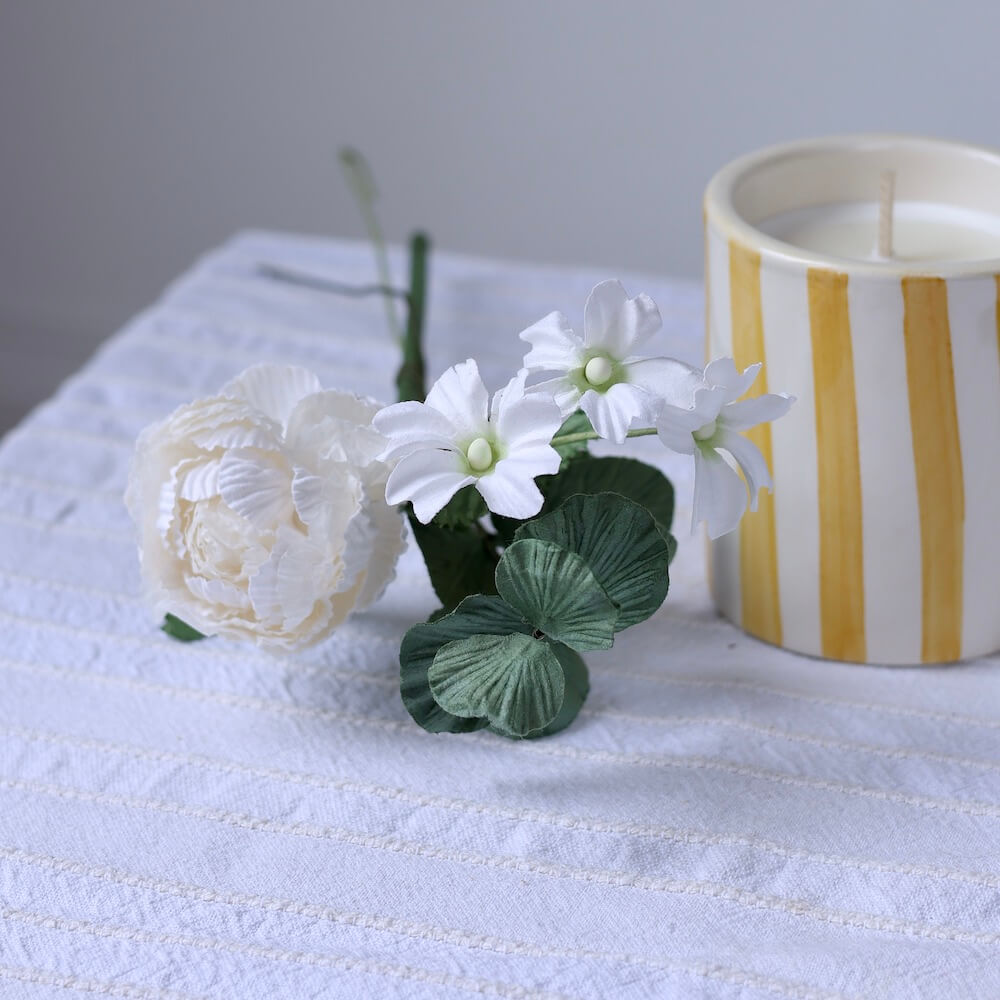 Flowrette Décoration coffret Lueur Florale jaune fleurs papier