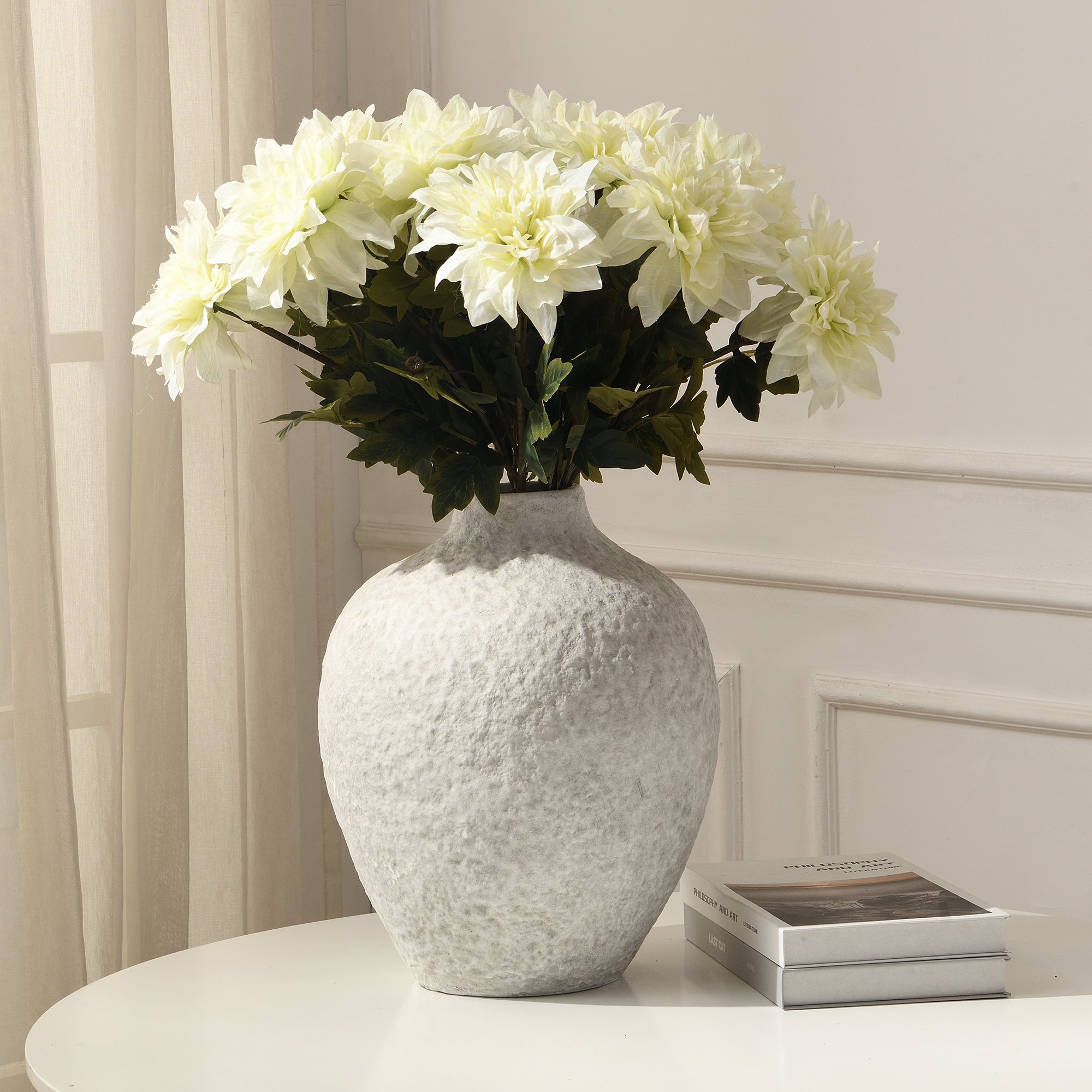 Sia Home Dahlia tige artificielle blanc 65 cm