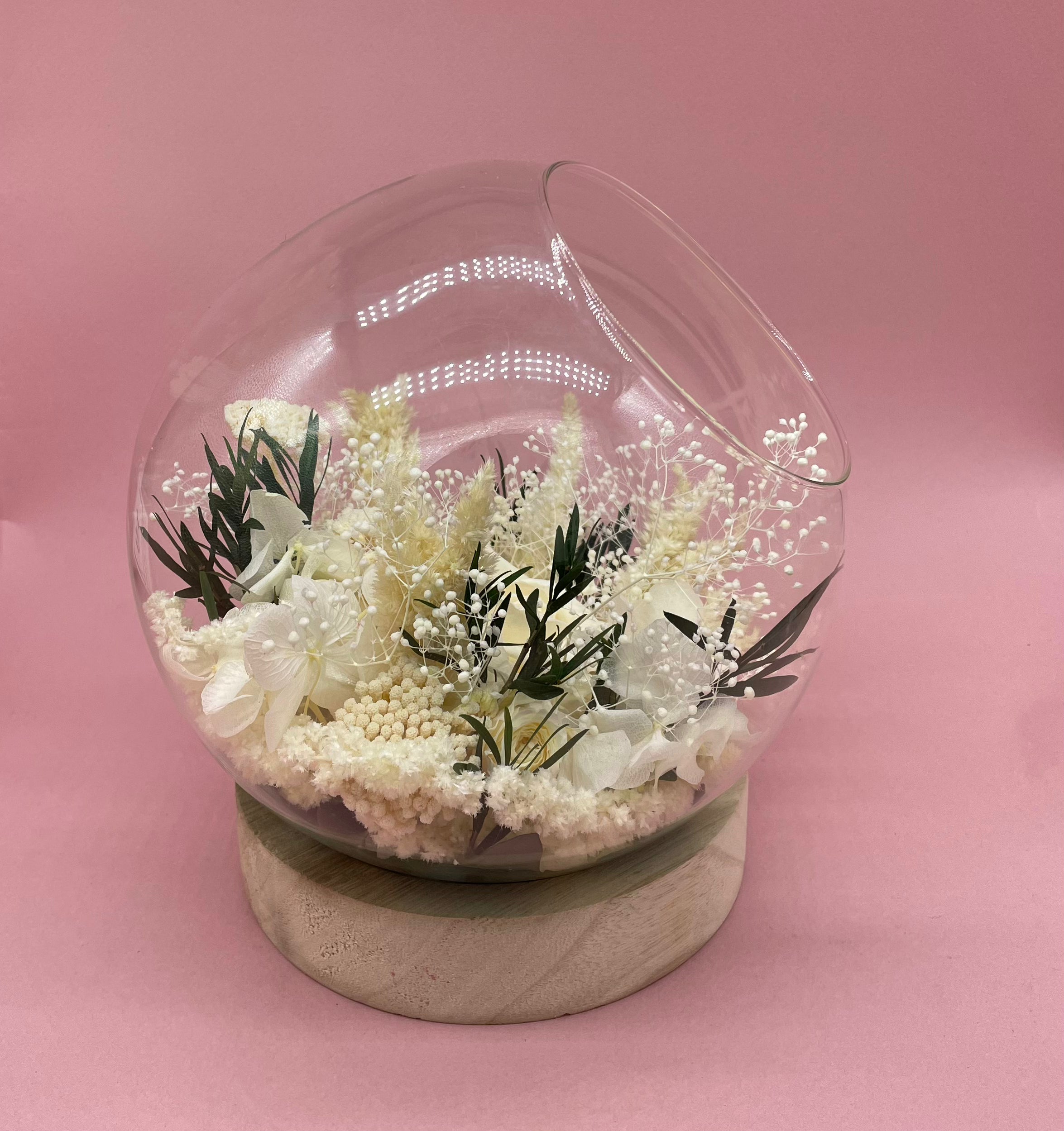 Ateliers Ouchamp Rue de Sévigné bulle fleurie hortensia 20 cm