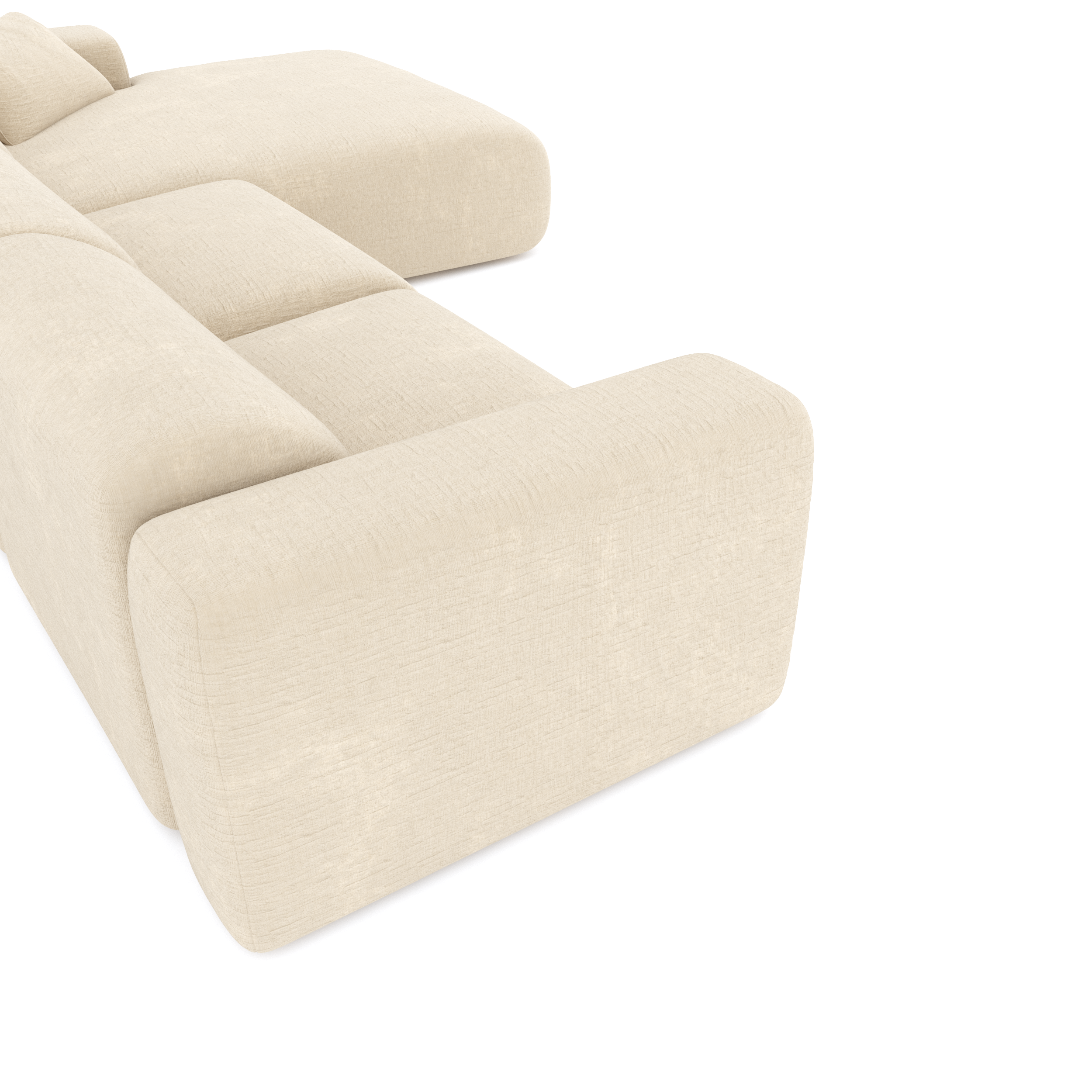 Sia Home Myra canapé angle droit crème tissu