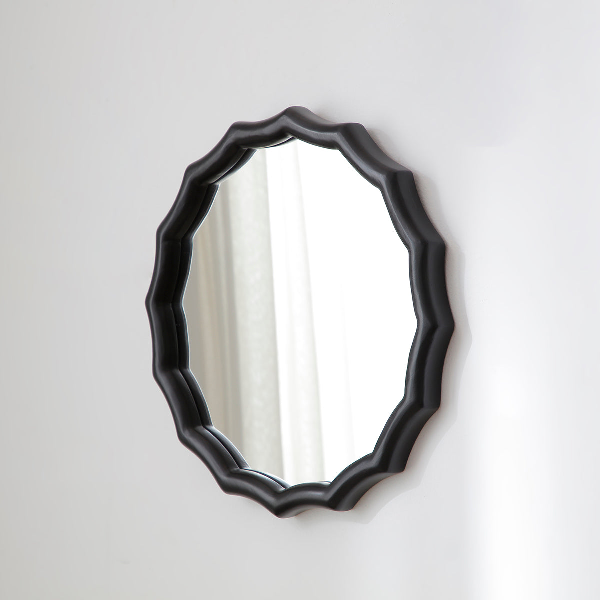 Sia Home Ondine 38 cm miroir rond blanc