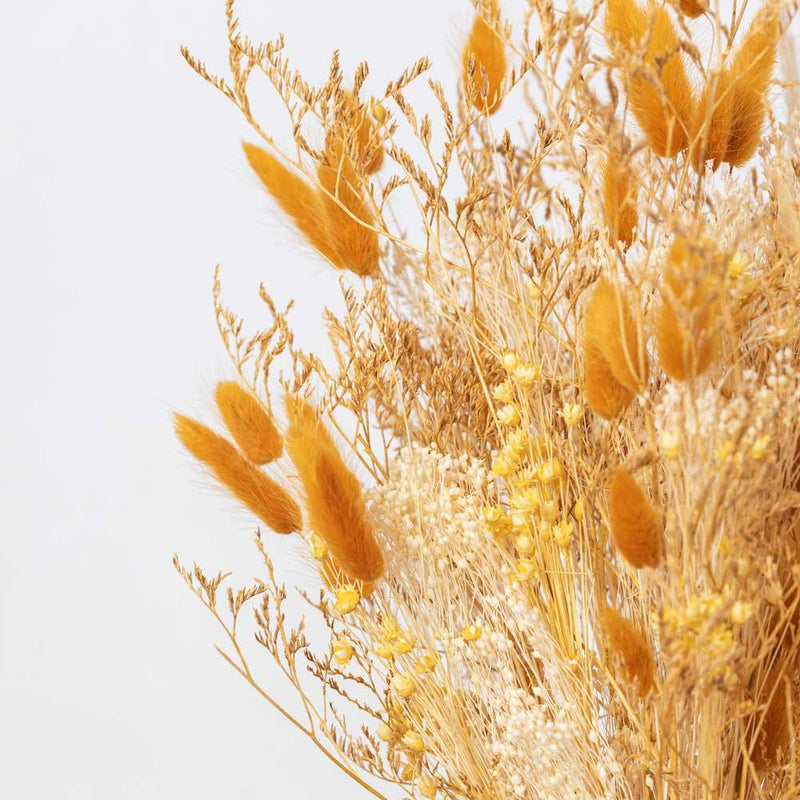Flowrette Kit Orange bouquet DIY fleurs séchées ocre