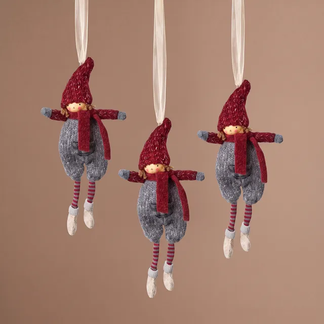 Sia Home Boules et suspensions Figurine Olaf 24 cm rouge résine
