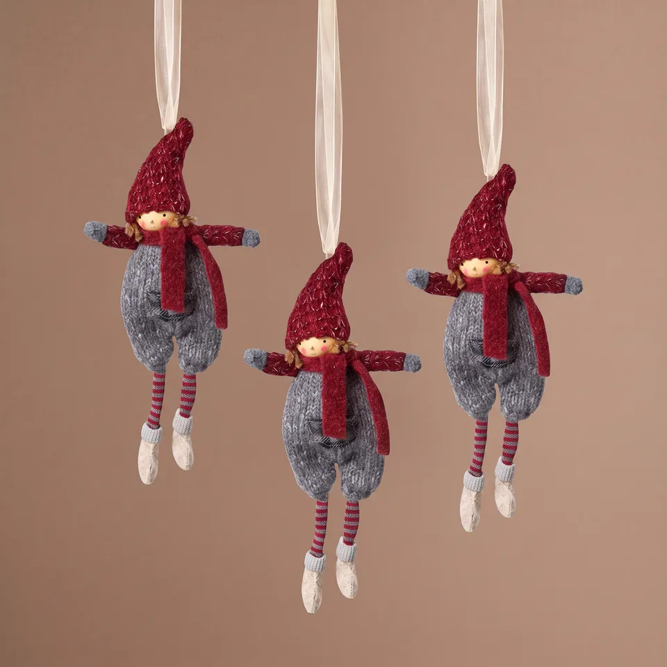 Sia Home Boules et suspensions Figurine Olaf 24 cm rouge résine