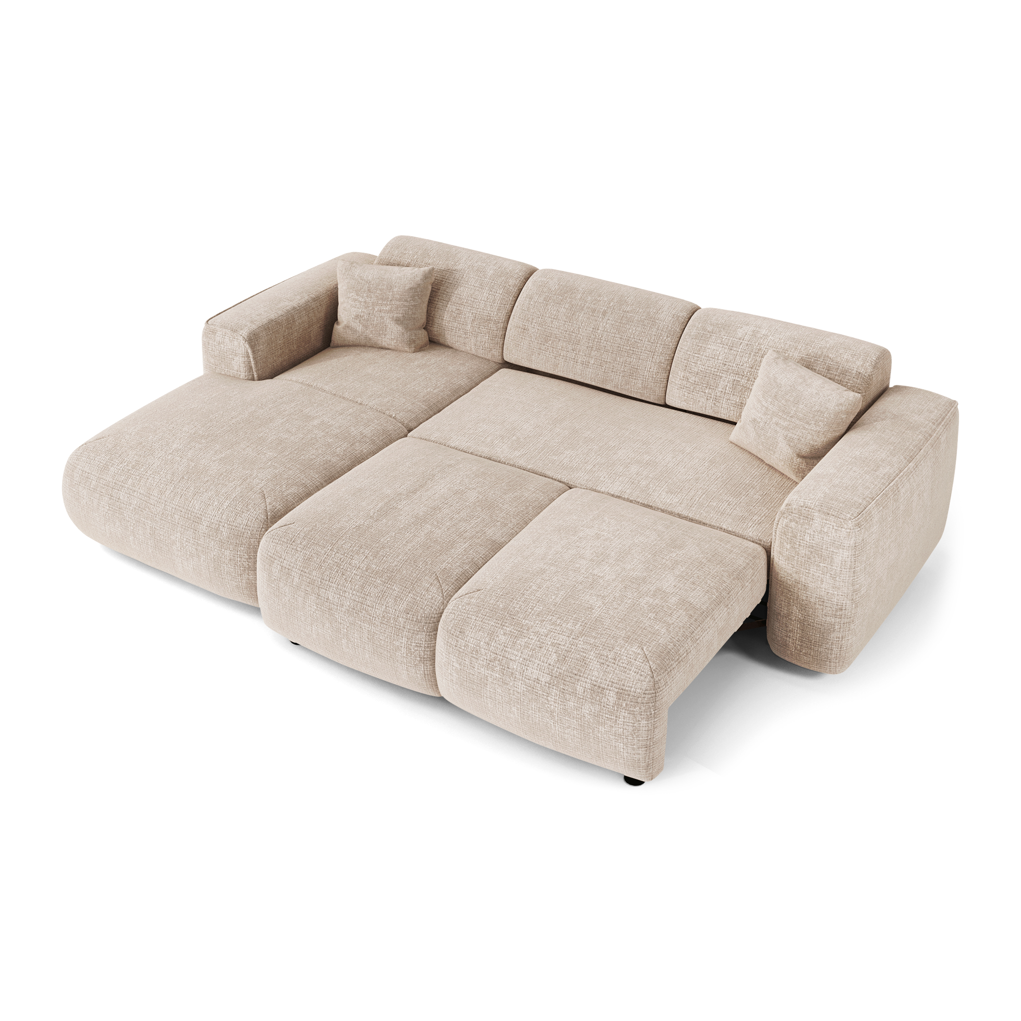 Sia Home Yuma angle gauche canapé convertible crème