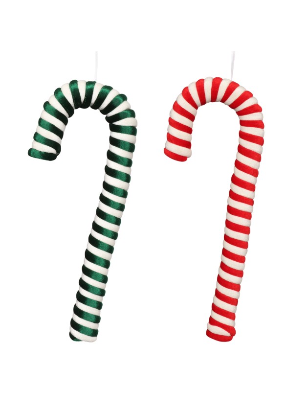 Feuillazur Rungis Sucre d’orge candy déco Noël vert rouge 44 cm