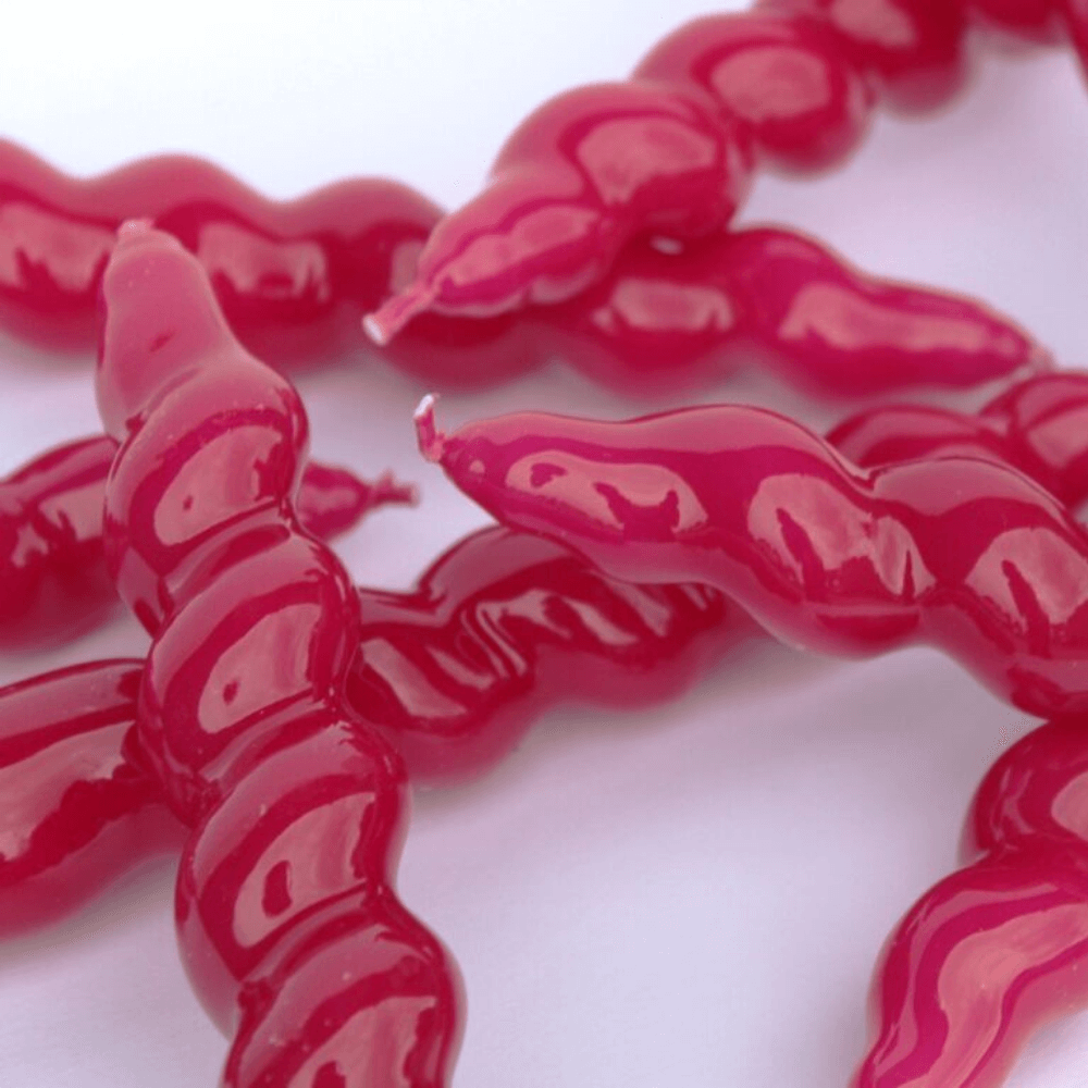 Flowrette Bougies pack 3 cierges spirale magenta