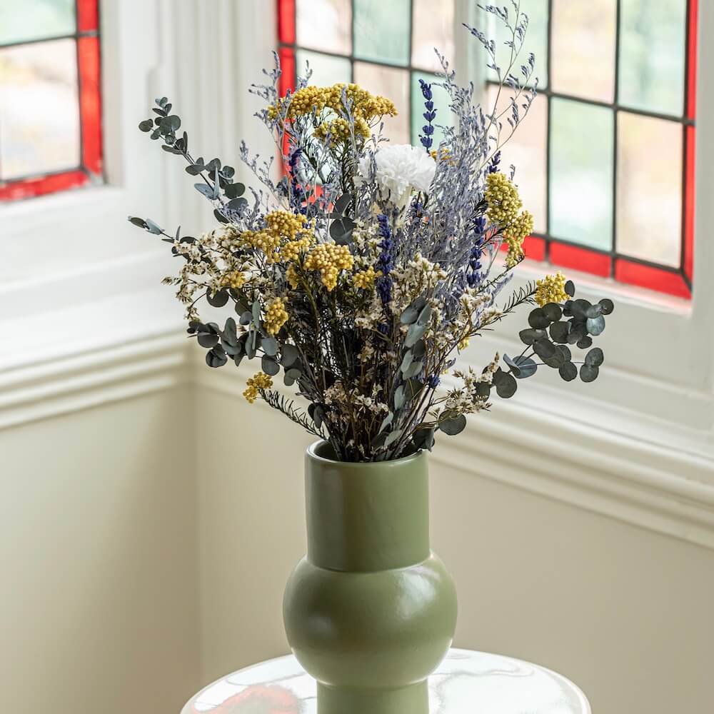 Flowrette Lindo Vert vase terre cuite vert kaki