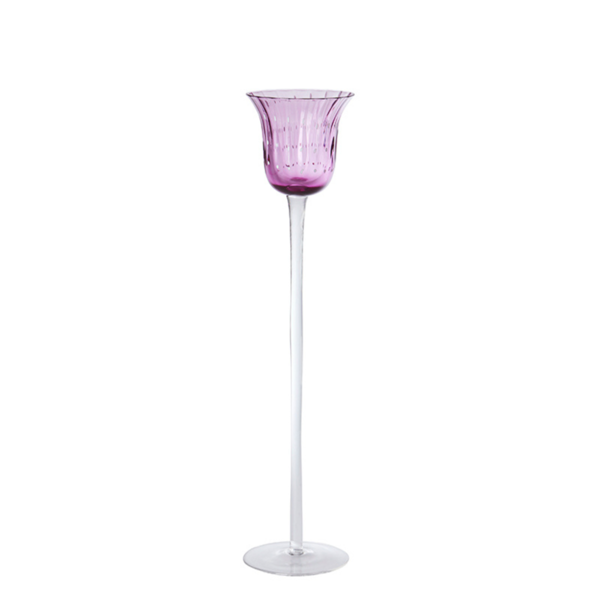 Sia Home Fairy photophore verre 35 cm mauve