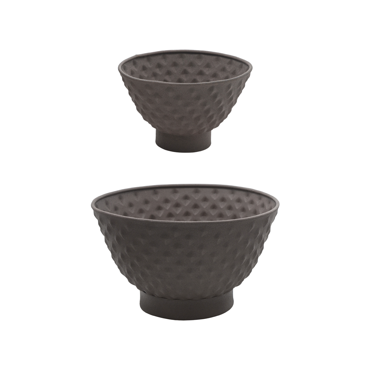Sia Home Cache-Pots Retro cache-pot fer marron lot de 2