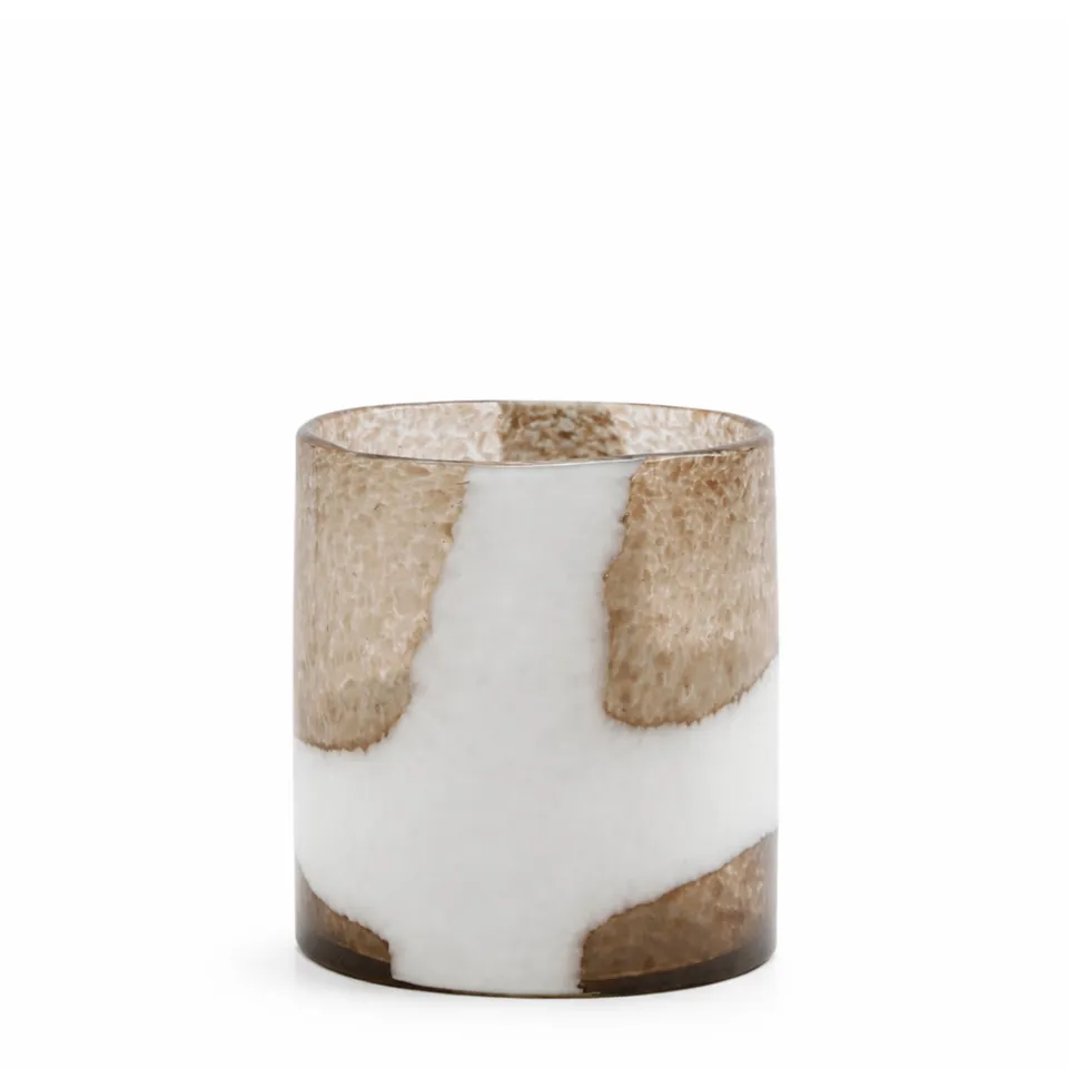 Sia Home Mirage vase verre marron 20 cm soufflé bouche