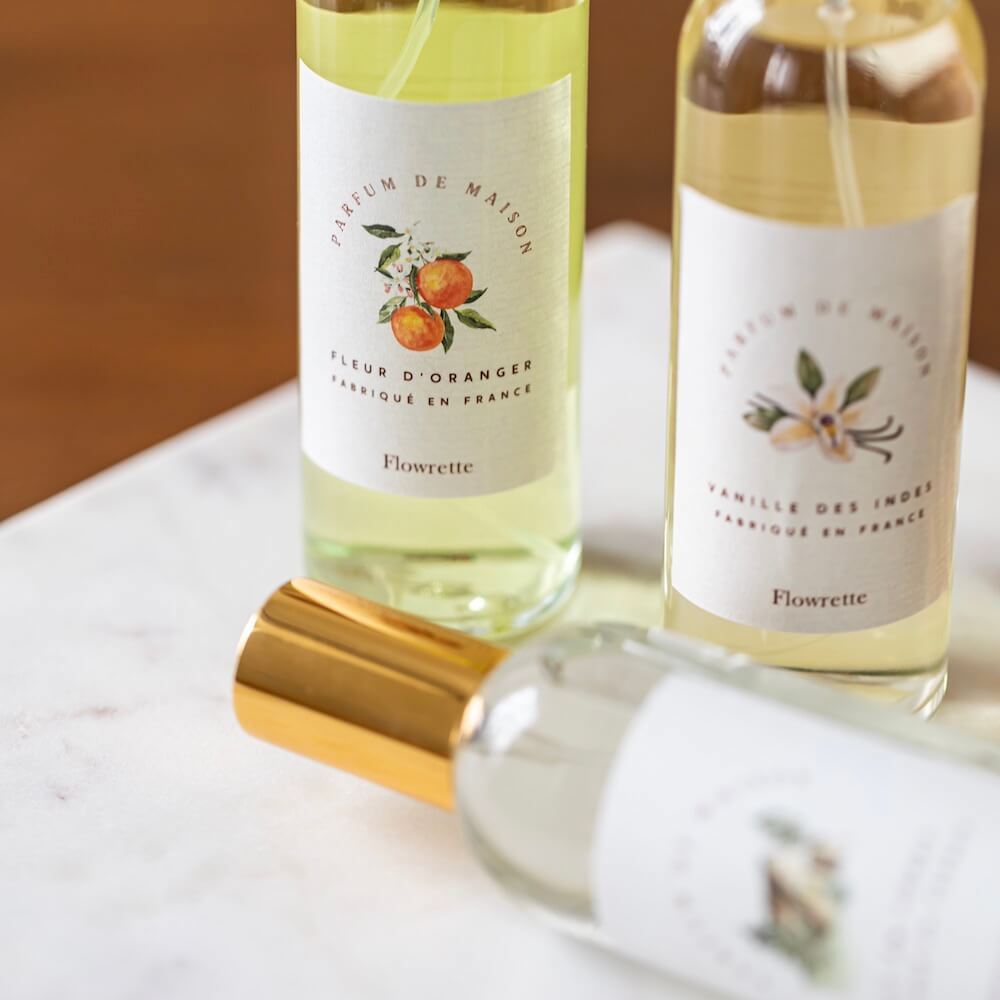 Flowrette Bougies parfum maison fleur d'oranger diffuseur