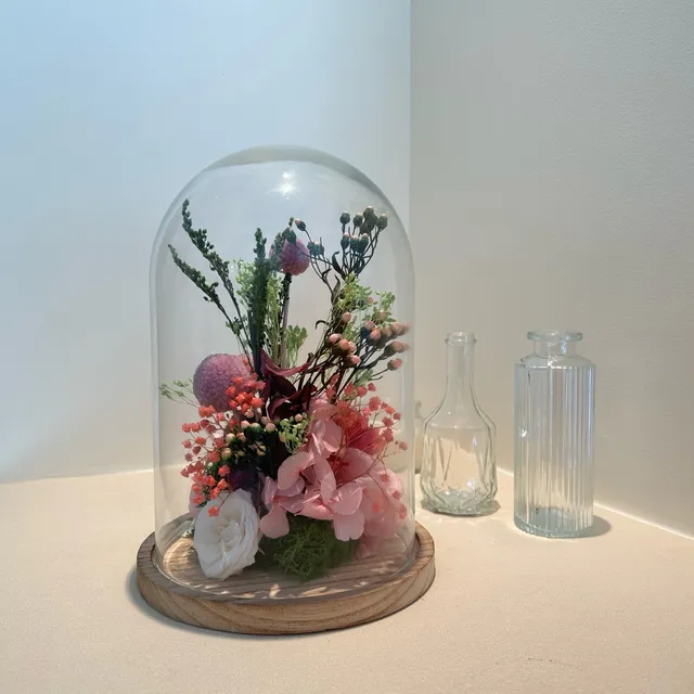 Ateliers Ouchamp Avenue du Maine cloche fleurie rose 24 cm