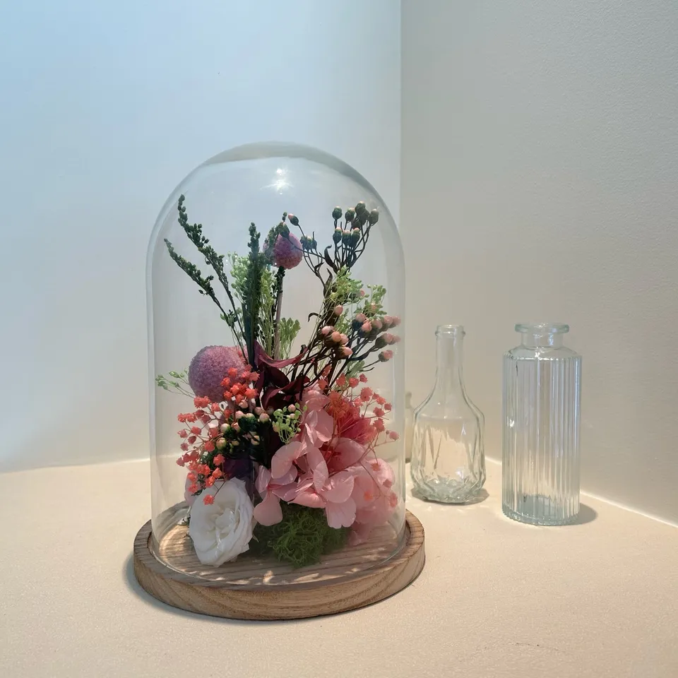 Ateliers Ouchamp Avenue du Maine cloche fleurie rose 24 cm