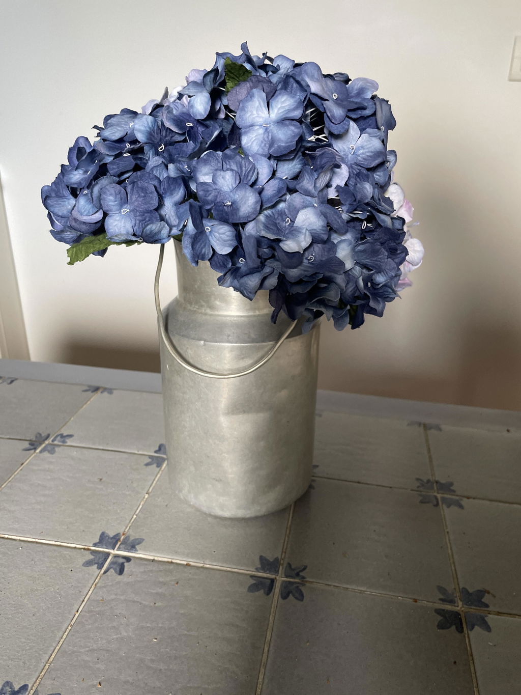 Flowrette hortensia fleur artificielle bleu clair Real Touch