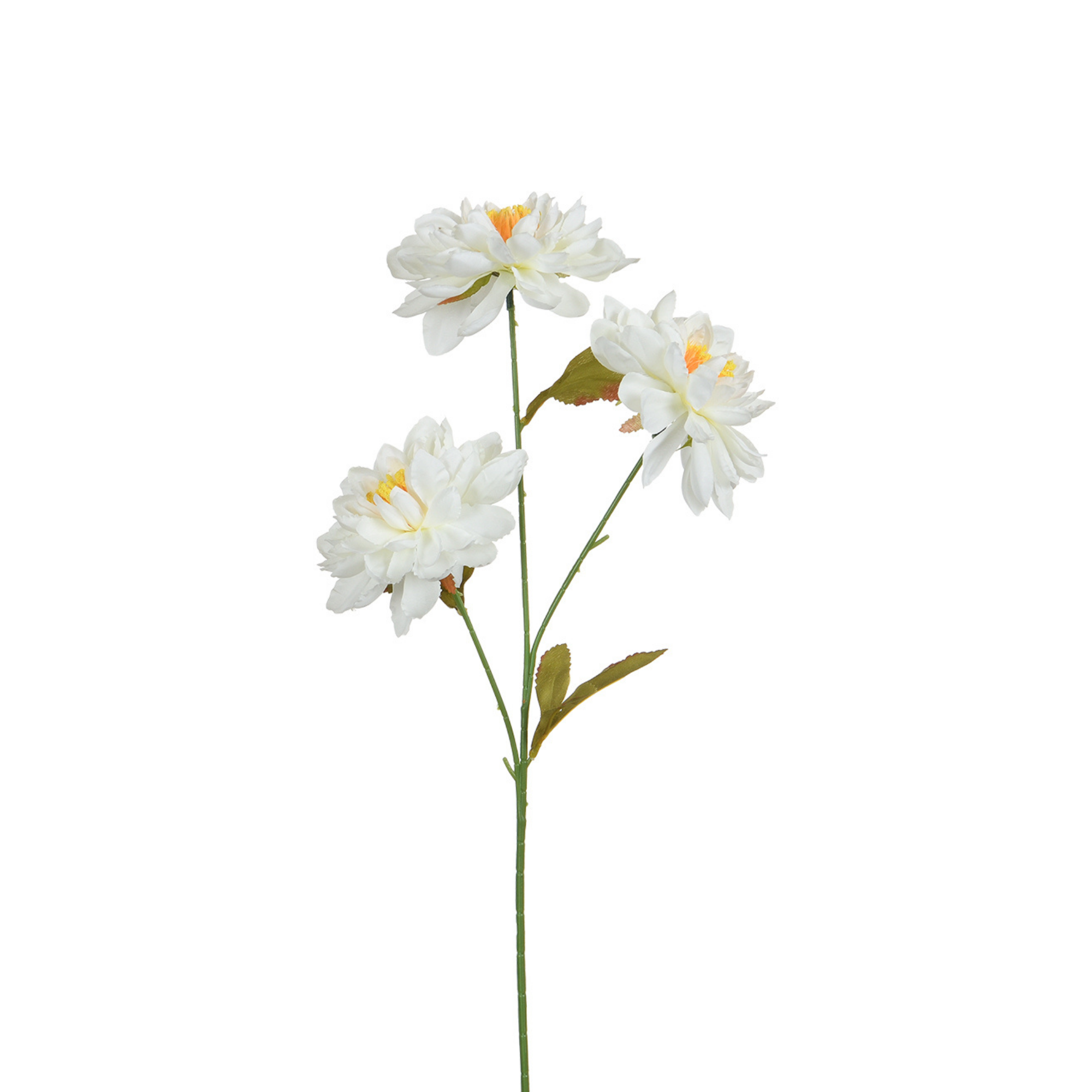 Sia Home Tige de Dahlia 3 fleurs 63 cm fleur blanche
