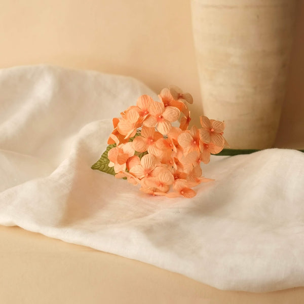 Flowrette Hortensia Small fleur papier orange pétale main