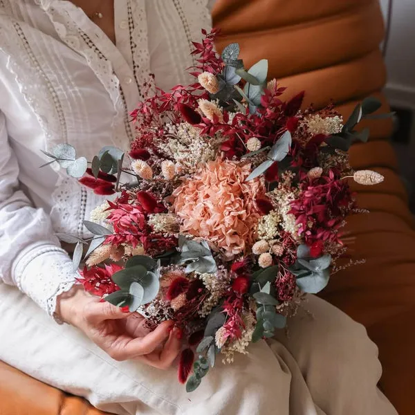 Flowrette Oscar bouquet fleurs séchées rose printemps