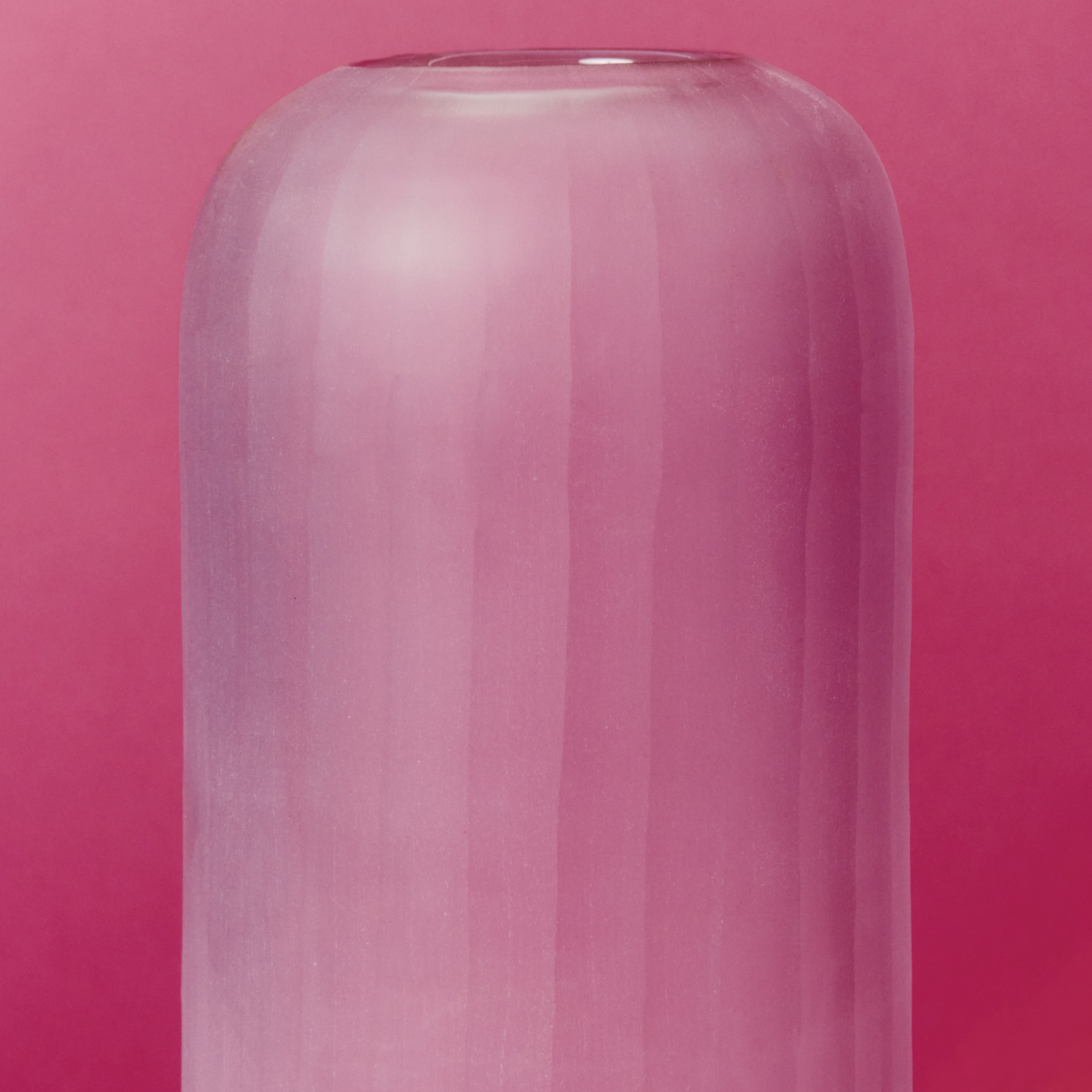 Sia Home Massa 38 cm vase verre rose dépoli rayé