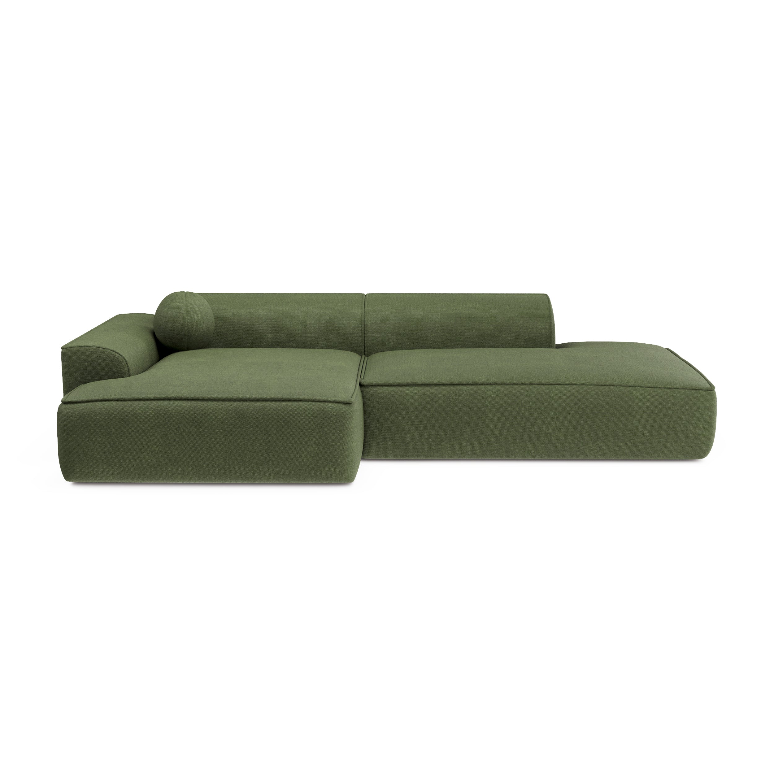 Sia Home Canapé Ania angle gauche vert olive spacieux