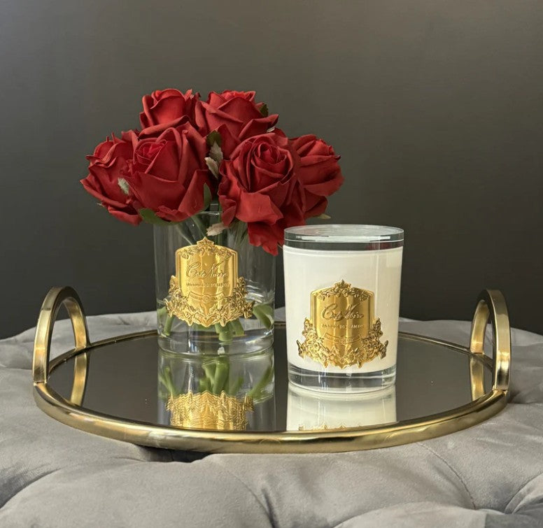 Côte Noire Perfumed Flowers GRB04 bouquet boutons rouges vase
